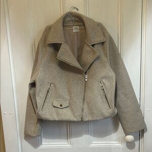 Zara Beige Wool Utility Jacket